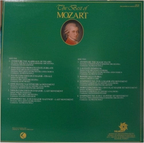 Wolfgang Amadeus Mozart – The Best Of Mozart LP vinyl record, image 2 of 4