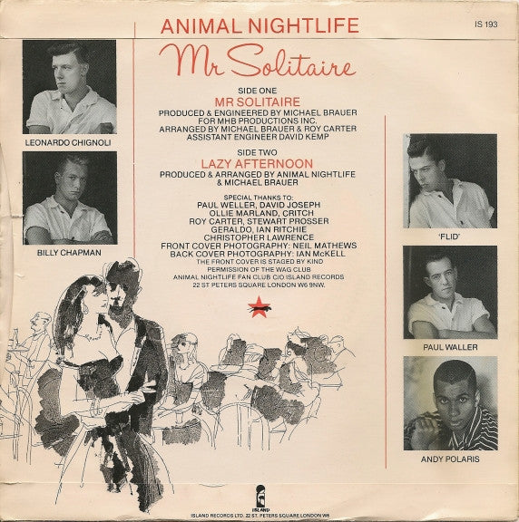 Animal Nightlife – Mr Solitaire 7" vinyl record, image 2 of 4