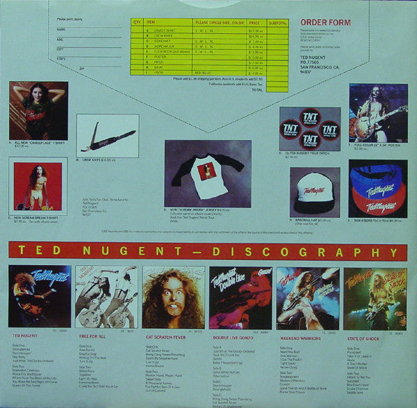 Ted Nugent – Scream Dream LP vinyl record, image 5 of 7