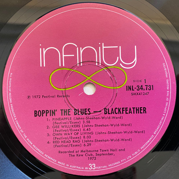 Blackfeather – Boppin' The Blues LP vinyl record, image 3 of 4