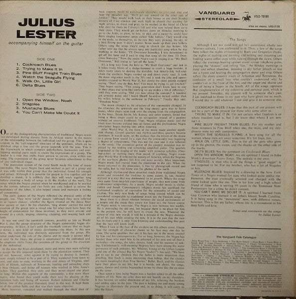 Julius Lester – Julius Lester LP vinyl record, image 2 of 4