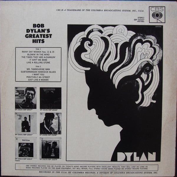Bob Dylan – Bob Dylan's Greatest Hits LP vinyl record, image 2 of 5
