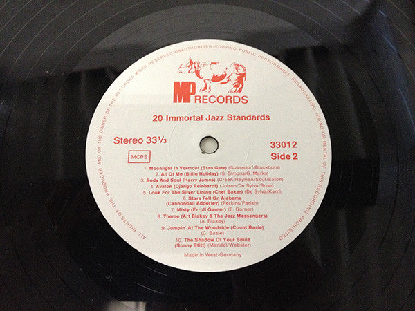 Various – Jazz Best - 20 Immortal Jazz Standards LP vinyl record, image 4 of 4