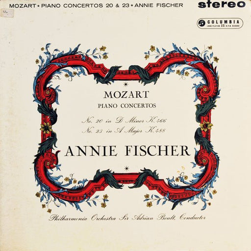 Wolfgang Amadeus Mozart, Annie Fischer, Philharmonia Orchestra, Sir Adrian Boult – Piano Concertos No. 20 In D Minor K.466 / No. 23 In A Major K.488 LP vinyl record, image 1 of 4