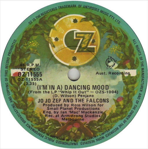 Jo Jo Zep and the Falcons – (I'm In A) Dancing Mood 7" vinyl record, image 1 of 2
