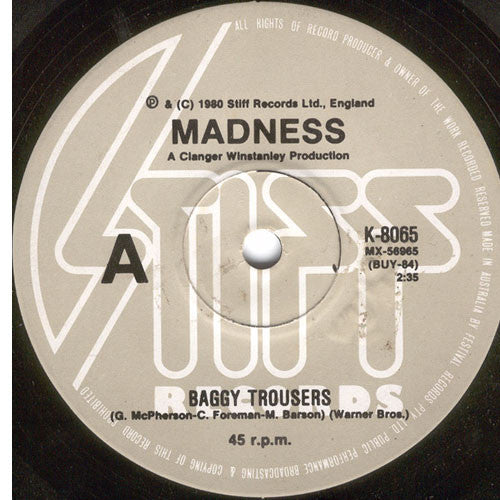 Madness – Baggy Trousers 7" vinyl record, image 4 of 5