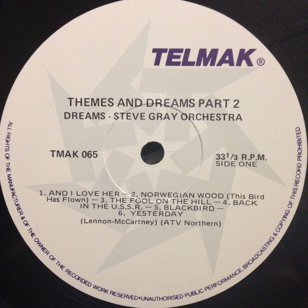 The Steve Gray Orchestra – Dreams Volume Two - 12 Beatles Classics LP vinyl record, image 3 of 4