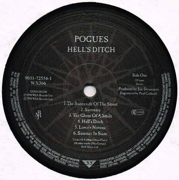 The Pogues – Hell's Ditch LP vinyl record, image 3 of 7