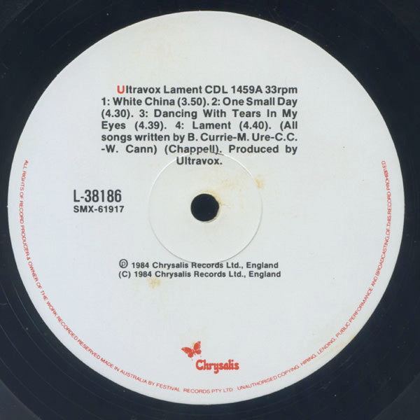 Ultravox – Lament LP vinyl record, image 5 of 8