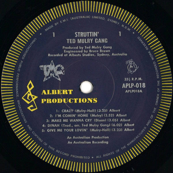 Ted Mulry Gang – Struttin LP vinyl record, image 5 of 7