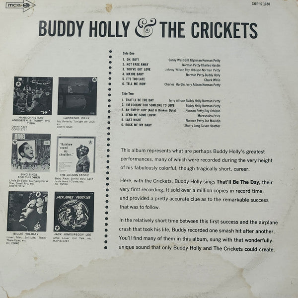 Buddy Holly, The Crickets – Buddy Holly And The Crickets LP vinyl record, image 2 of 4
