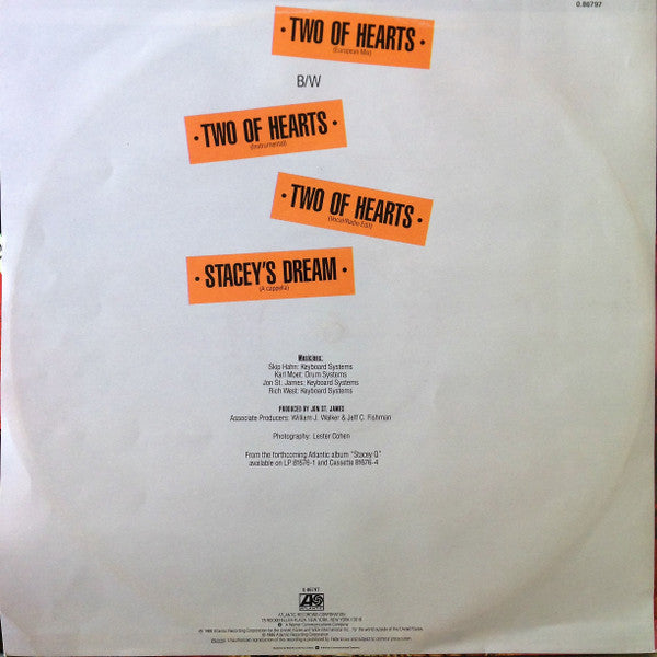 Stacey Q – Two Of Hearts 12" vinyl record, image 4 of 4