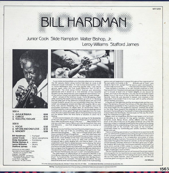 Bill Hardman – Focus LP vinyl record, image 2 of 4