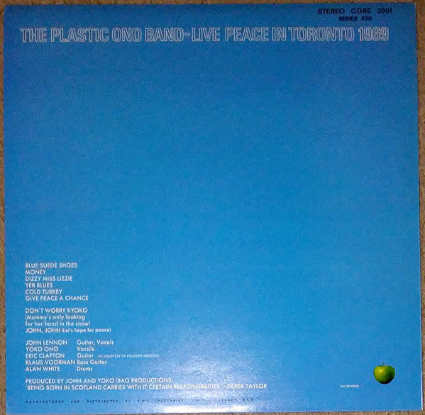 The Plastic Ono Band – Live Peace In Toronto 1969 LP vinyl record, image 2 of 4