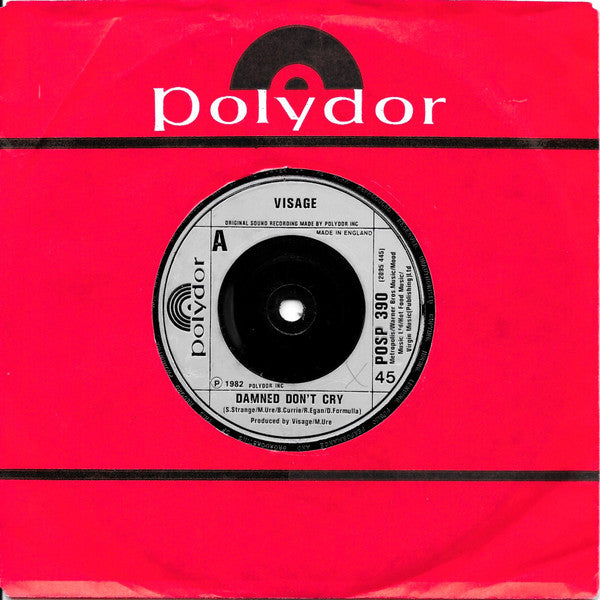 Visage – Damned Don't Cry 7" vinyl record, image 3 of 4