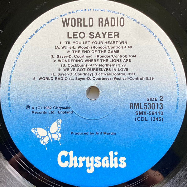 Leo Sayer – World Radio LP vinyl record, image 7 of 7