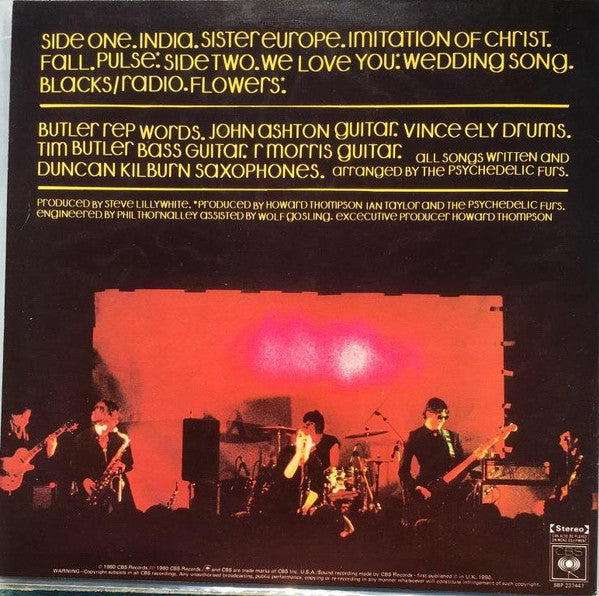The Psychedelic Furs – The Psychedelic Furs LP vinyl record, image 2 of 4