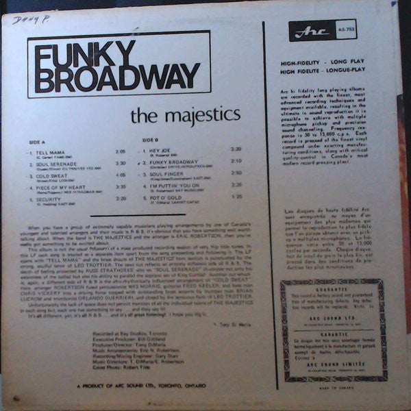 The Majestics – Funky Broadway LP vinyl record, image 2 of 4