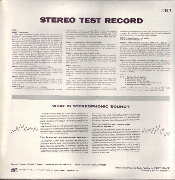 Various – Stereo Test Record LP vinyl record, image 2 of 4