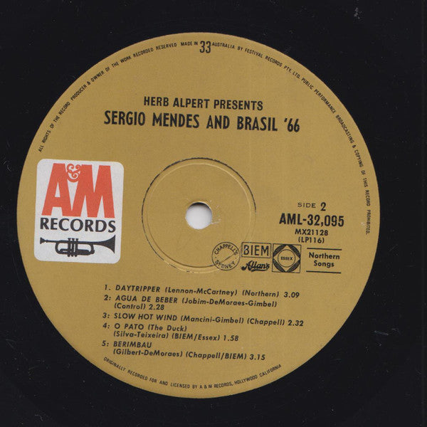 Herb Alpert, Sérgio Mendes & Brasil '66 – Herb Alpert Presents Sergio Mendes & Brasil '66 LP vinyl record, image 4 of 4
