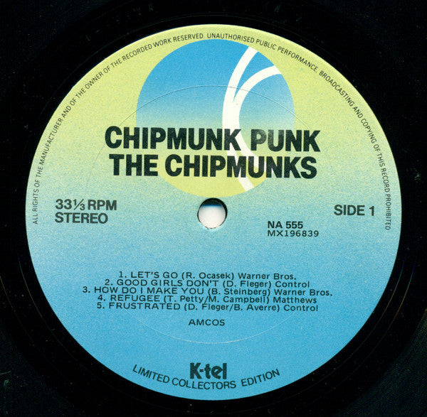 The Chipmunks – Chipmunk Punk LP vinyl record, image 3 of 4