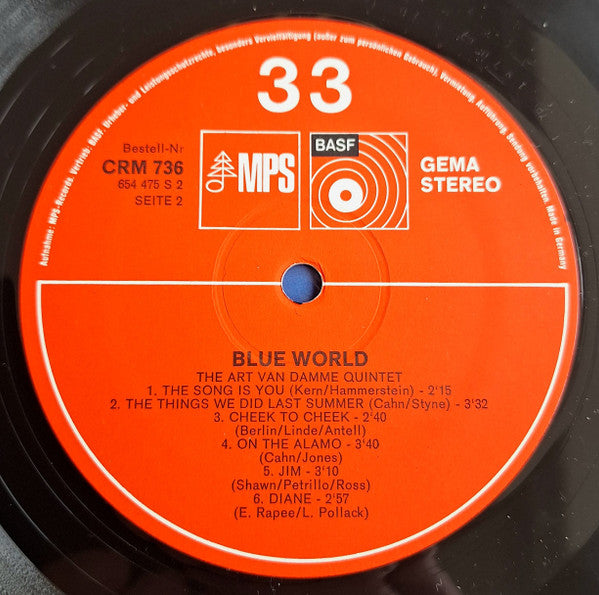 The Art Van Damme Quintet – Blue World LP vinyl record, image 4 of 4
