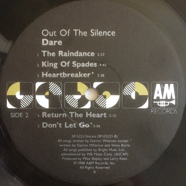 Dare – Out Of The Silence LP vinyl record, image 4 of 5