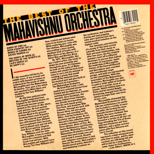 Mahavishnu Orchestra – The Best Of The Mahavishnu Orchestra LP vinyl record, image 2 of 6