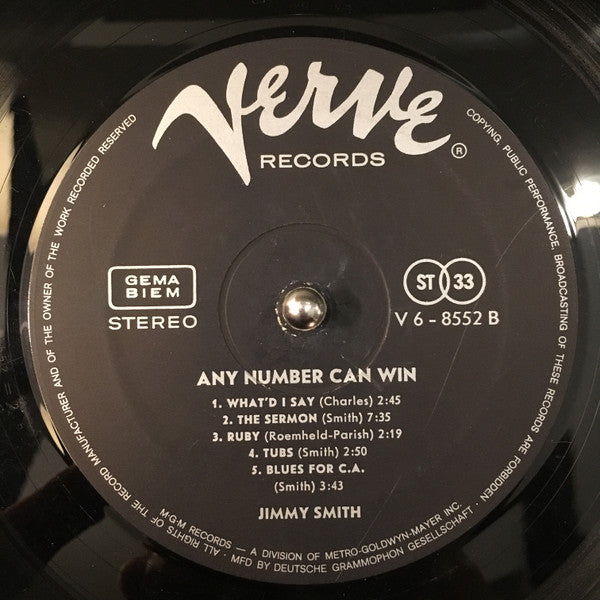 Jimmy Smith – Any Number Can Win LP vinyl record, image 4 of 10