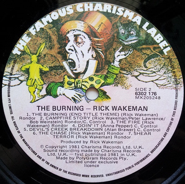Rick Wakeman – The Burning (Soundtrack Music From The Film) LP vinyl record, image 4 of 4