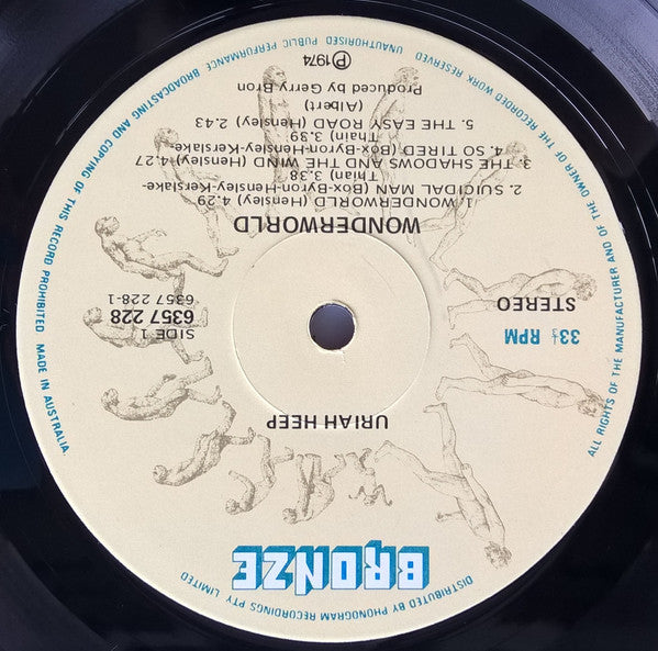Uriah Heep – Wonderworld LP vinyl record, image 3 of 6