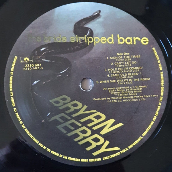 Bryan Ferry – The Bride Stripped Bare LP vinyl record, image 5 of 8