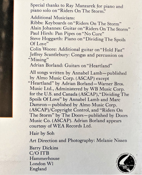 Annabel Lamb – Once Bitten LP vinyl record, image 4 of 6