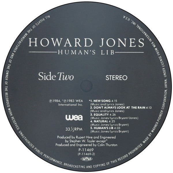 Howard Jones – Human's Lib LP vinyl record, image 4 of 9