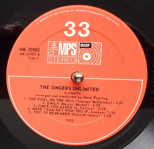 The Singers Unlimited – Try To Remember LP vinyl record, image 4 of 4