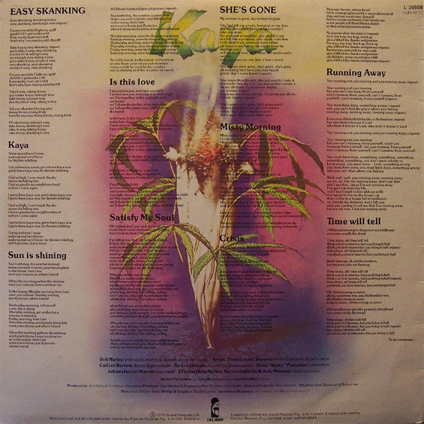 Bob Marley & The Wailers – Kaya LP vinyl record, image 2 of 4