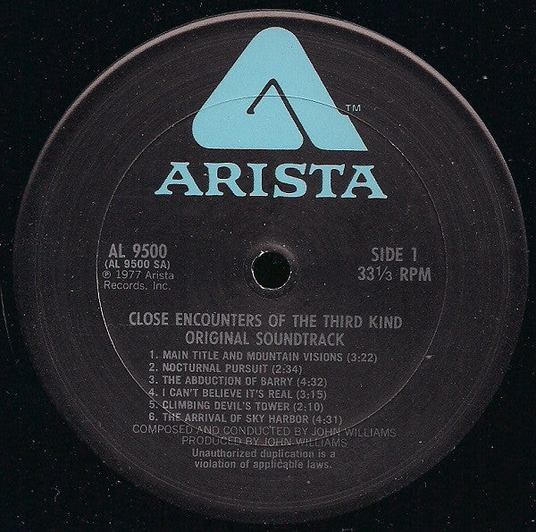 John Williams – Close Encounters Of The Third Kind (Original Motion Picture Soundtrack) LP vinyl record, image 4 of 5