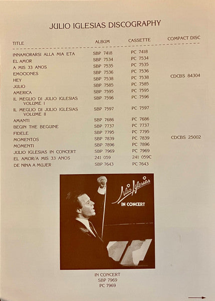 Julio Iglesias – 1100 Bel Air Place LP vinyl record, image 8 of 8