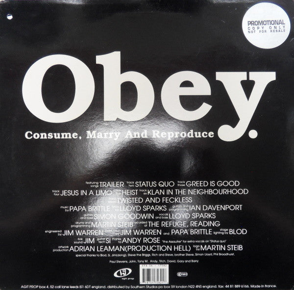Papa Brittle – Obey, Consume, Marry And Reproduce LP vinyl record, image 4 of 6