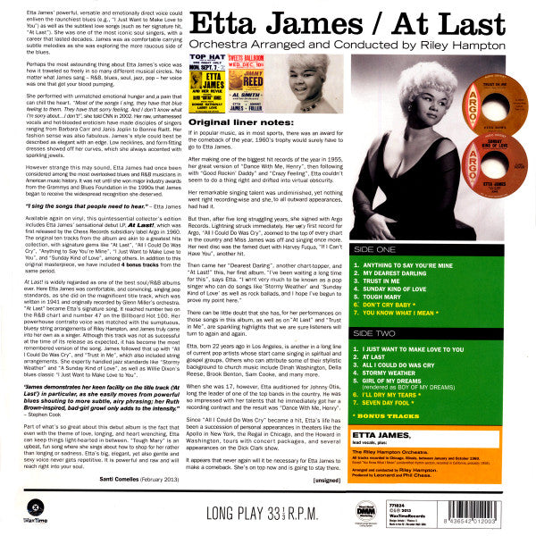 Etta James – At Last! LP vinyl record, image 2 of 4