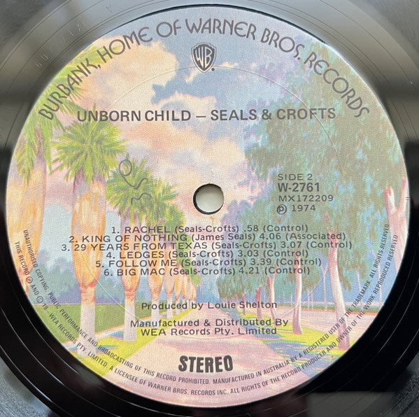 Seals & Crofts – Unborn Child LP vinyl record, image 4 of 4