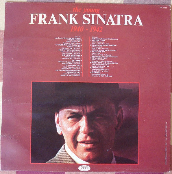 Frank Sinatra – The Young Frank Sinatra 1940-1942 LP vinyl record, image 2 of 4