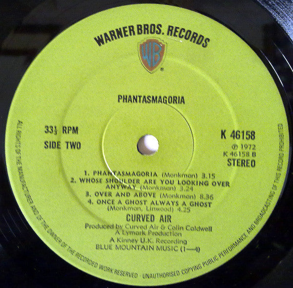 Curved Air – Phantasmagoria LP vinyl record, image 6 of 6