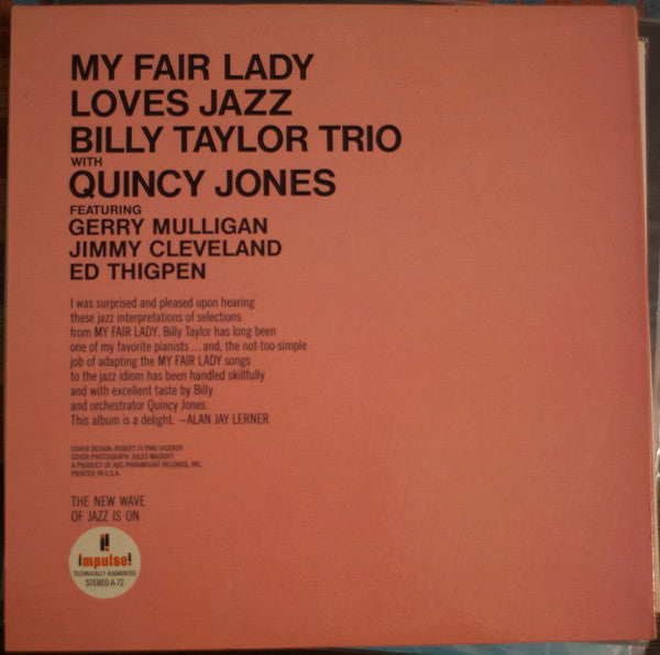 Billy Taylor Trio, Quincy Jones – My Fair Lady Loves Jazz LP vinyl record, image 2 of 6