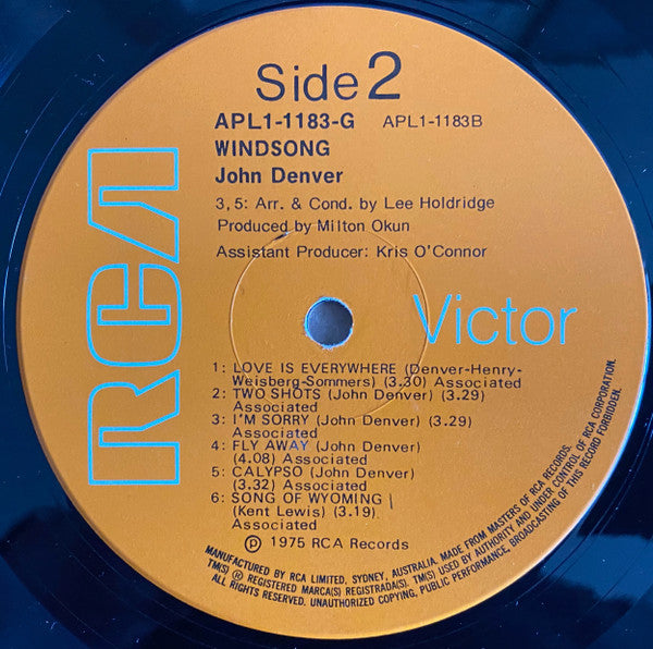 John Denver – Windsong LP vinyl record, image 7 of 9