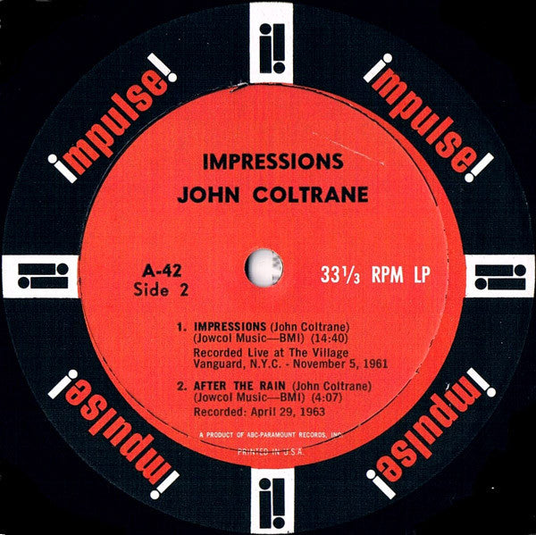 John Coltrane – Impressions LP vinyl record, image 6 of 10