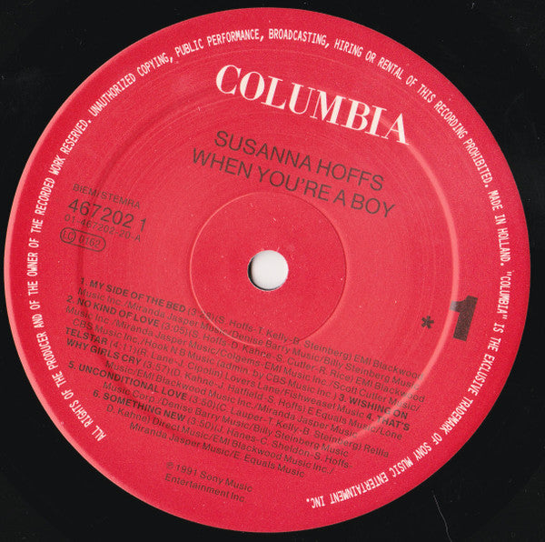 Susanna Hoffs – When You're A Boy LP vinyl record, image 3 of 6