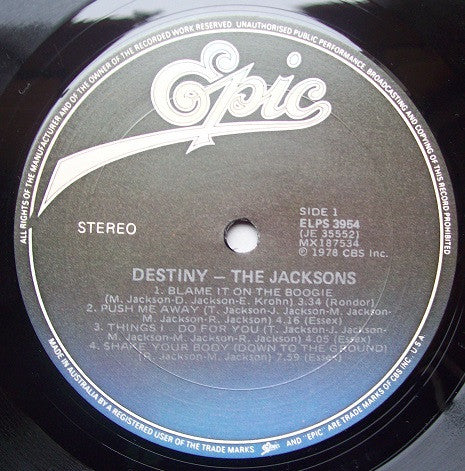 The Jacksons – Destiny LP vinyl record, image 5 of 8