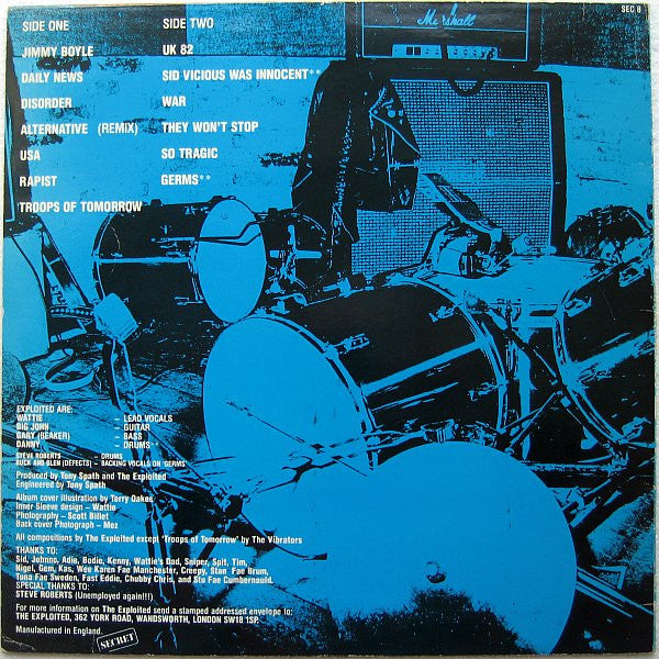 The Exploited – Troops Of Tomorrow LP vinyl record, image 2 of 7