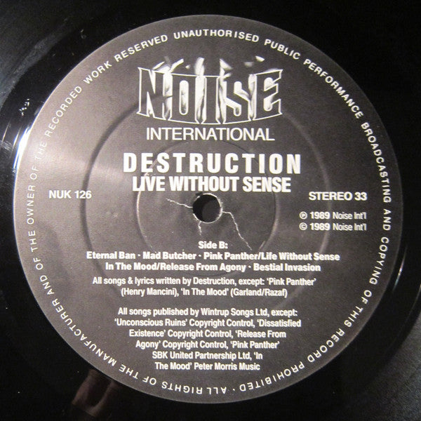 Destruction – Live Without Sense LP vinyl record, image 6 of 7